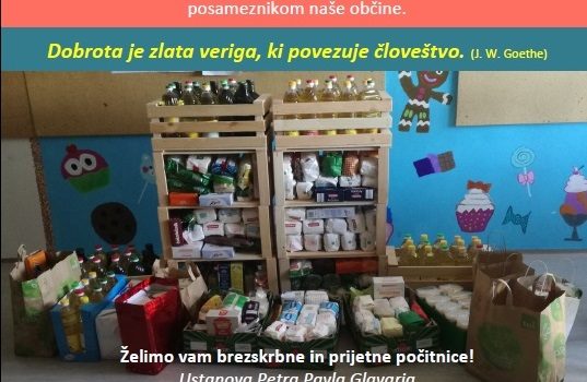 Dobrodelna akcija OŠ Komenda Moste Dobrodelna akcija OŠ Komenda Moste