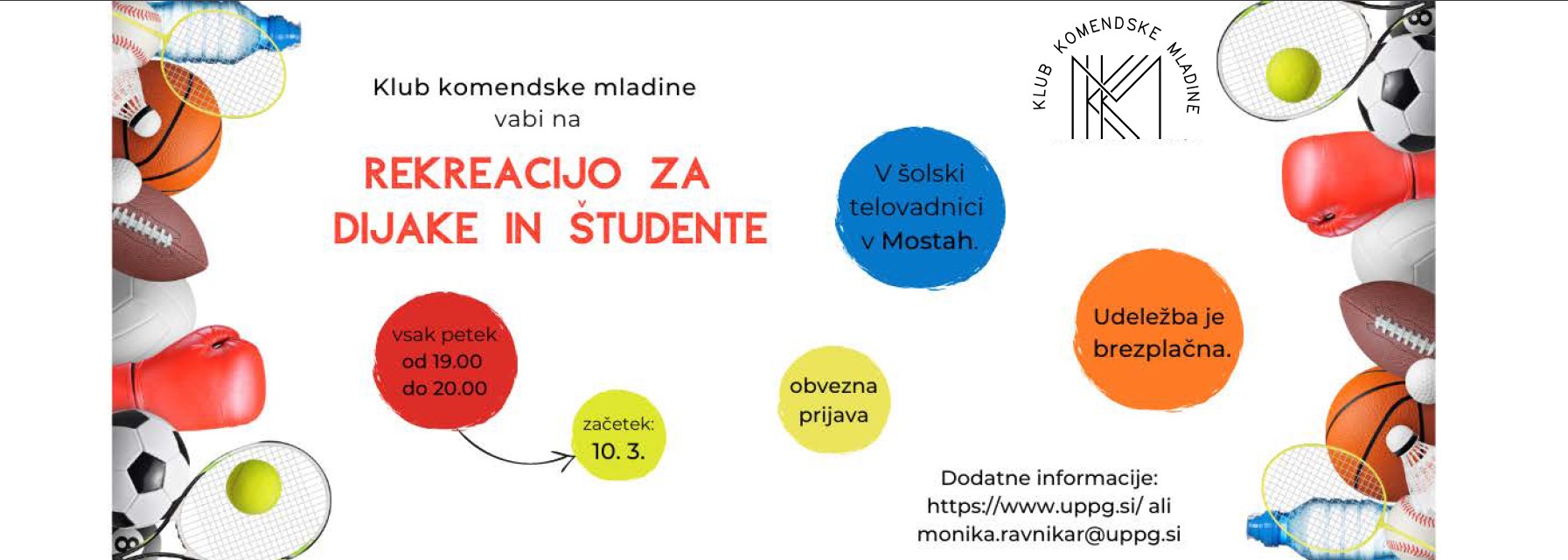REKREACIJA ZA DIJAKE IN ŠTUDENTE