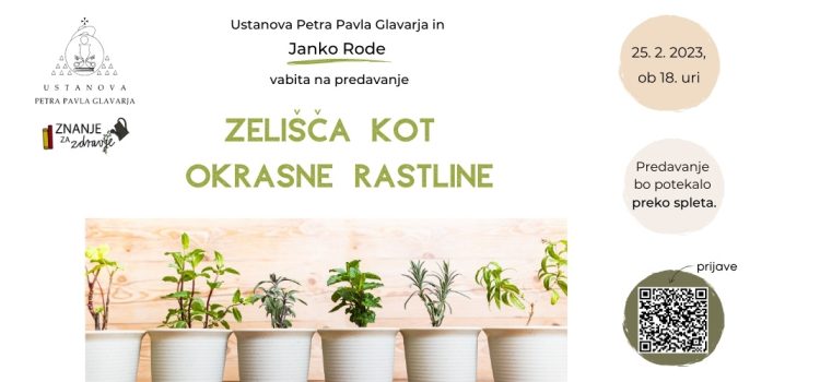 ZELIŠČA KOT OKRASNE RASTLINE