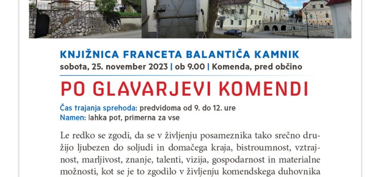 LITERARNA TRANSVERZALA: PO GLAVARJEVI KOMENDI